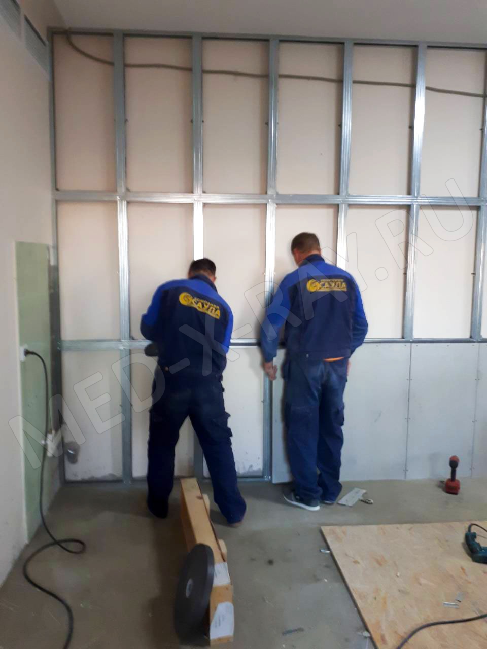 БУЗ ВО «Бутурлиновская РБ» Монтаж рентгенозащитных панелей