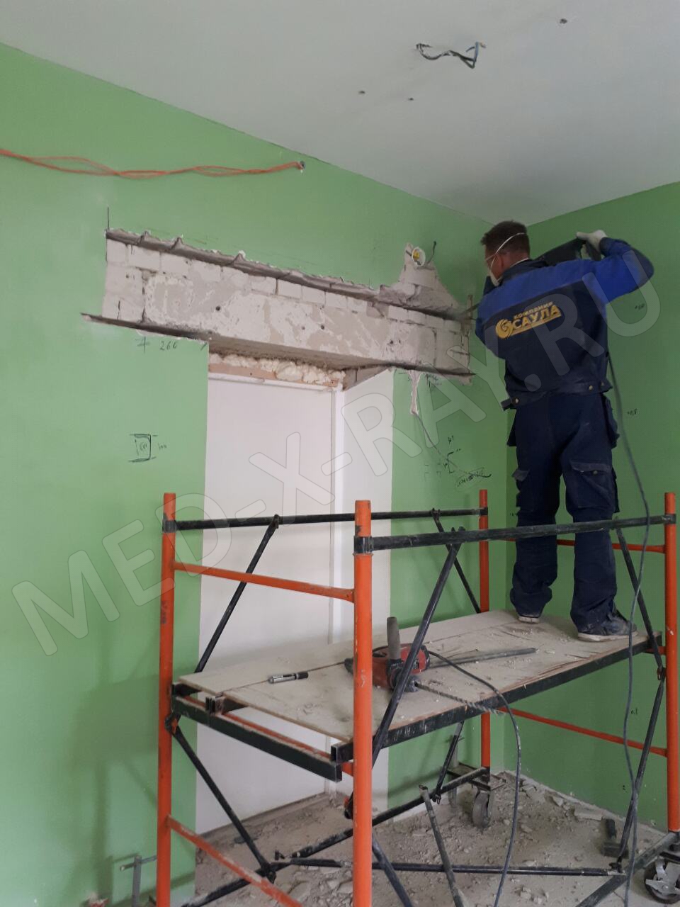 Подготовка проема для установки рентгенозащитной двери