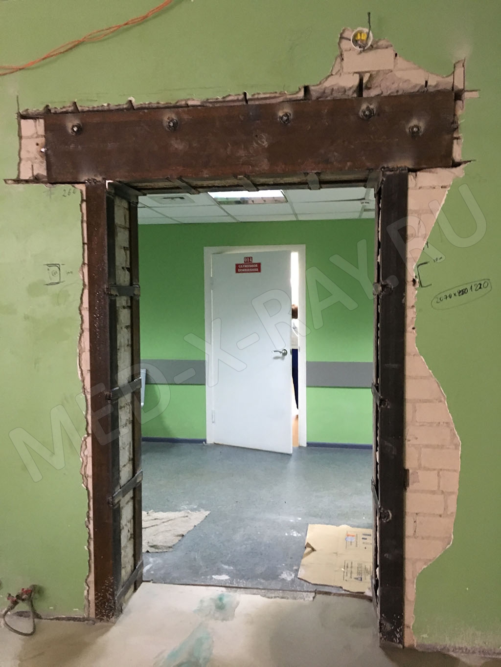 Подготовка проема для установки рентгенозащитной двери